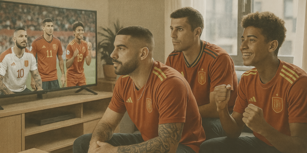 Lamine, Rori y Topuria ven el partido