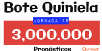 Bote de 3 millones en la Quiniela 19