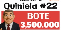 Bote de 3,5 millones en la Quiniela 22