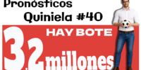 La quiniela 40 nos trae un bote de 3,2 millones
