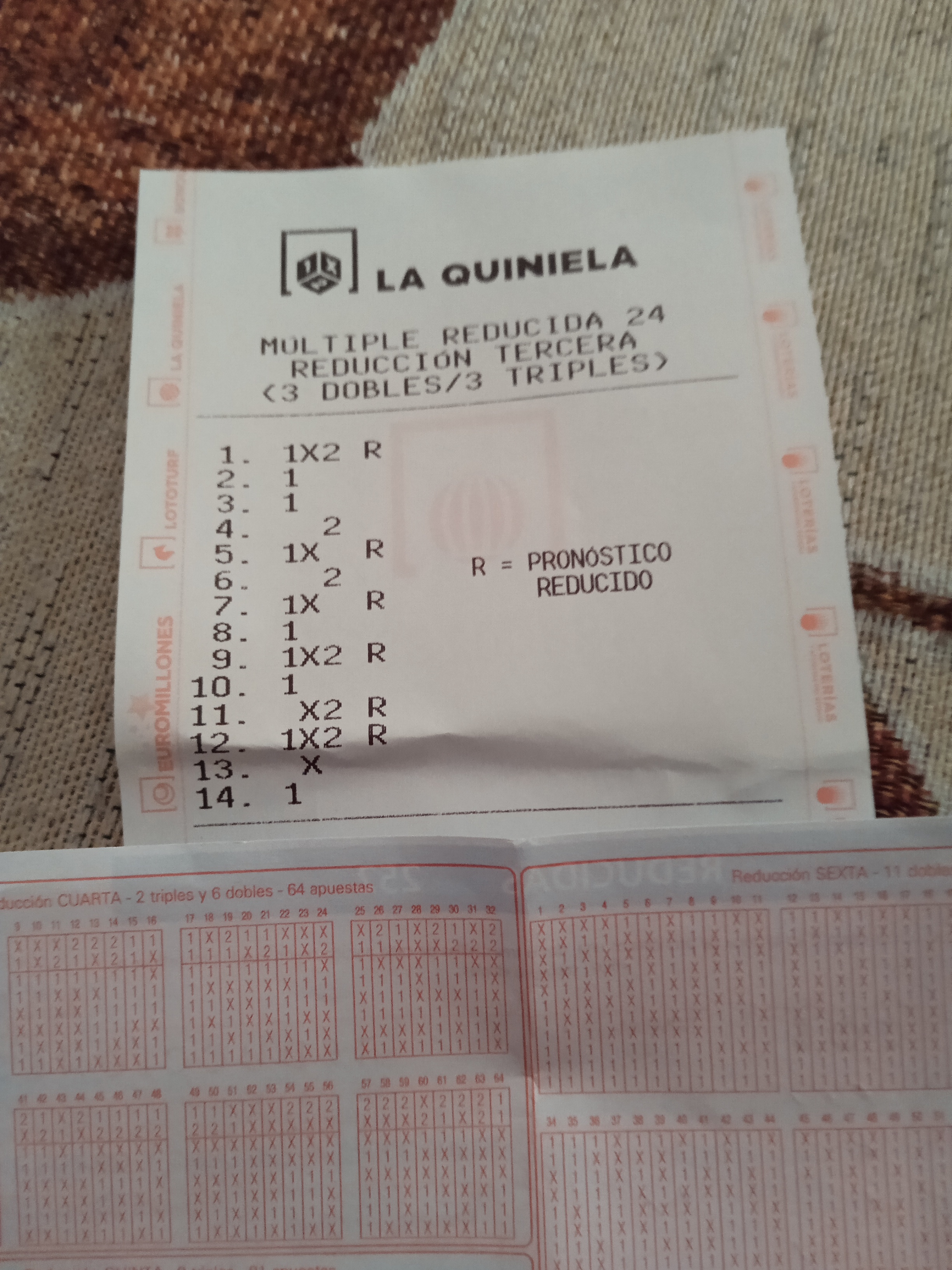 Resultado de los partidos de la quiniela