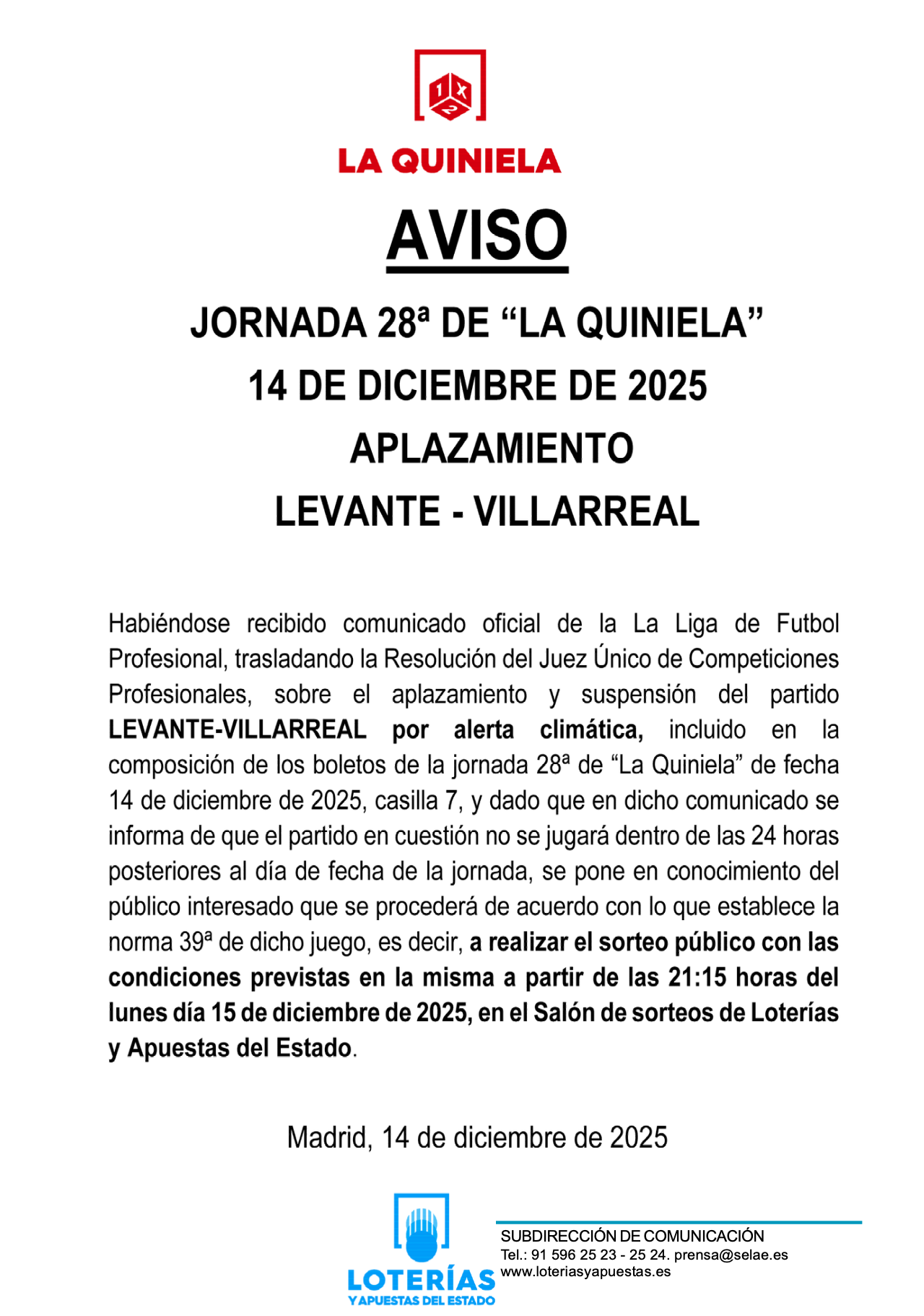 sorteo levante villarreal